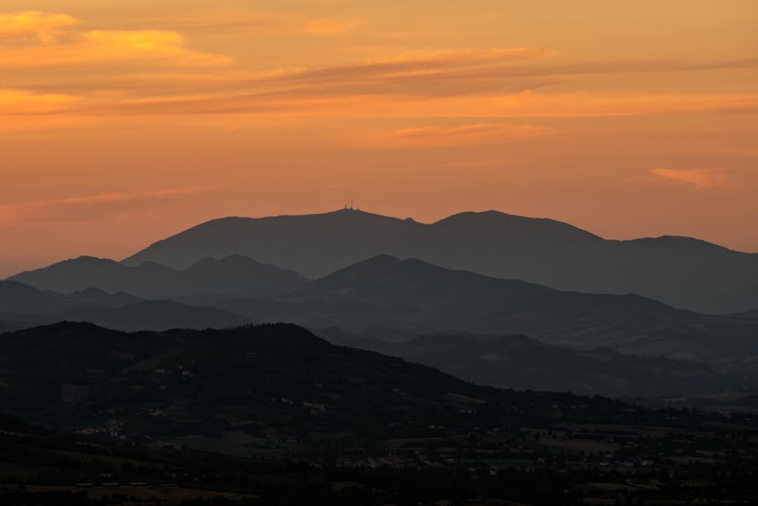 Sunset on the Mount Subasio