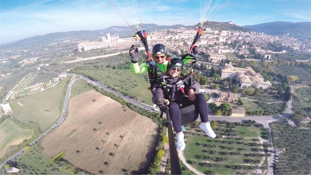 Paragliding over Assisi